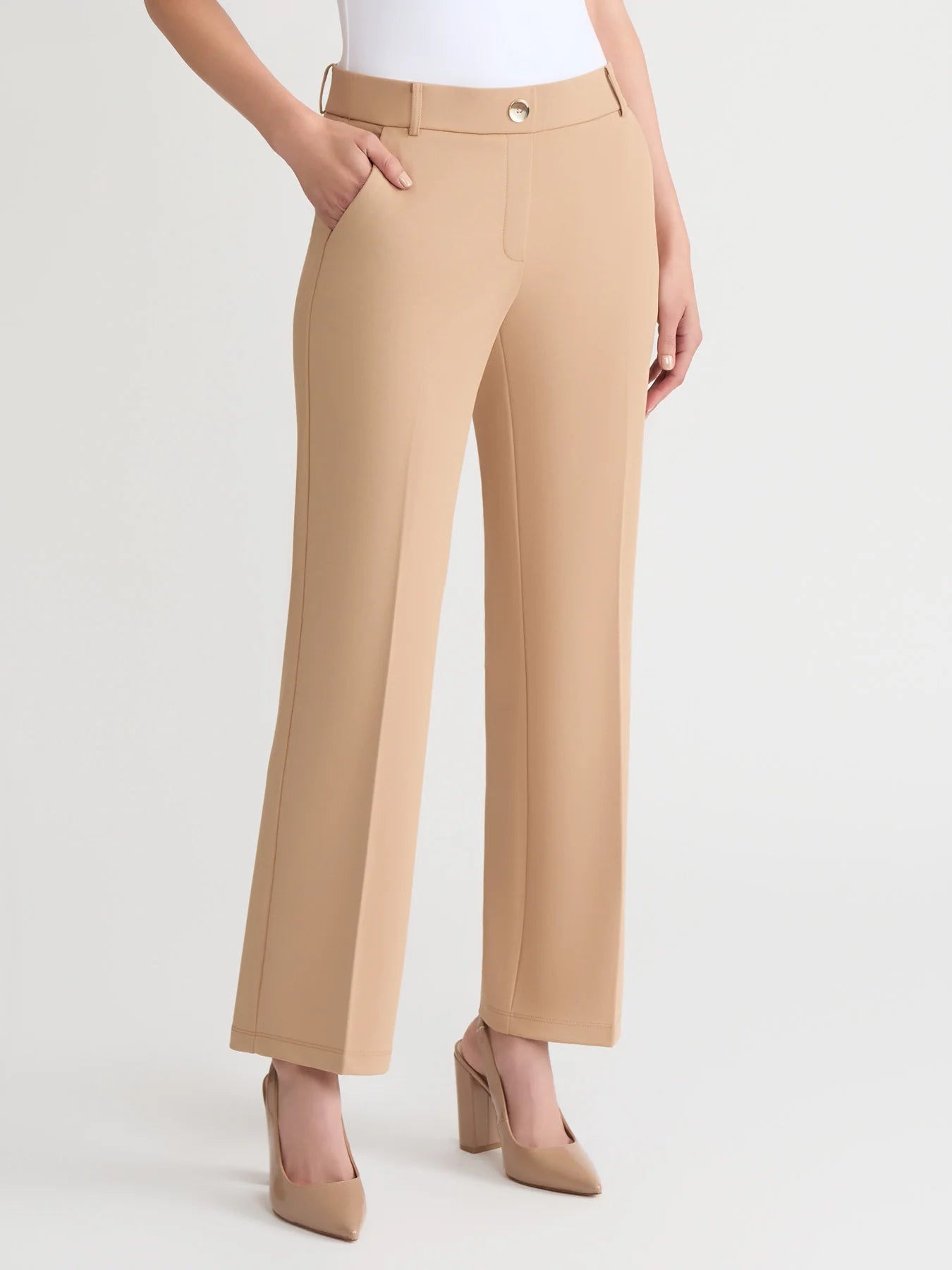 Pull-On Straight Leg Trouser
