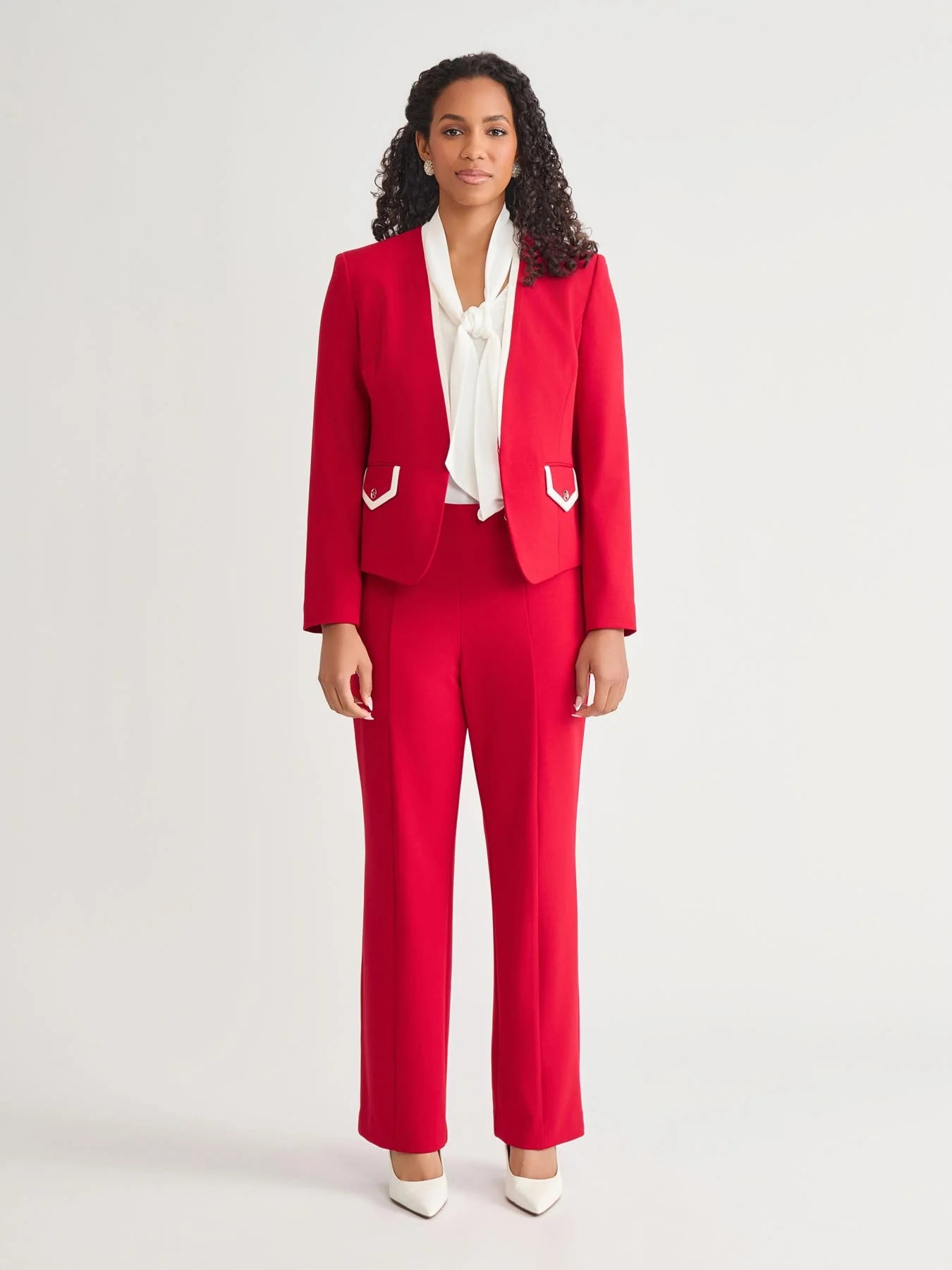 Framed Collarless Jacket