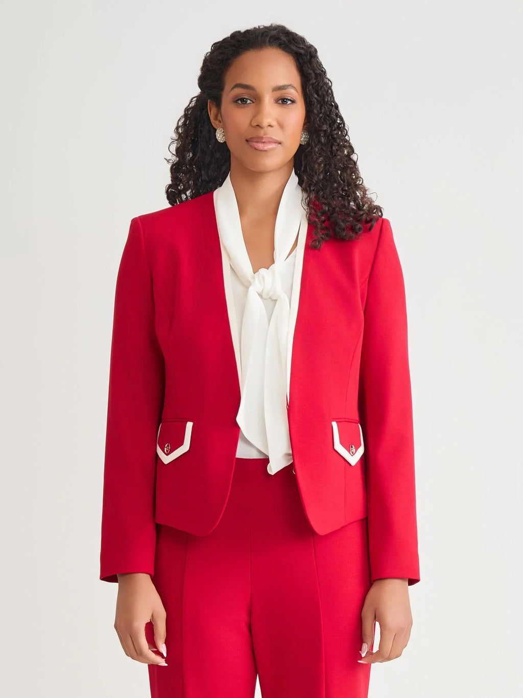 Framed Collarless Jacket