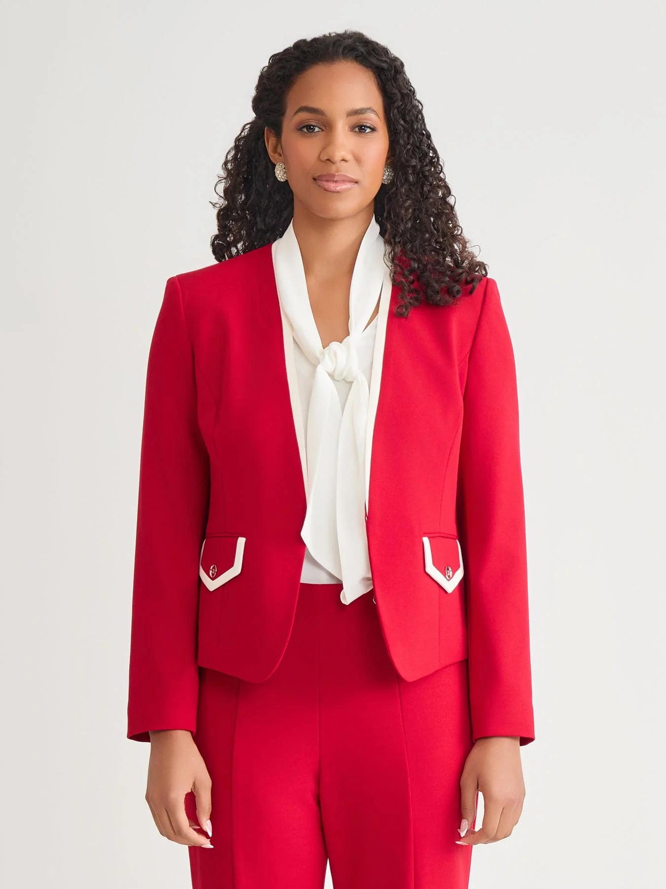 Framed Collarless Jacket