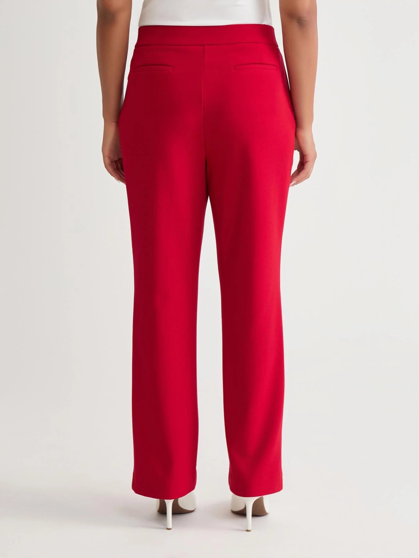High Rise Pull-On Rivet Waistband Trouser